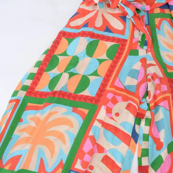 Anthropologie Farm Rio Cutout Halter Jumpsuit Red  Floral Boho S - Picture 8 of 13